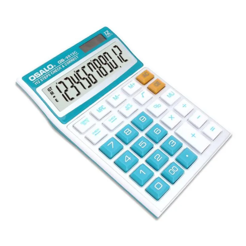 New 9813C ABS plastic button calculator desktop solar calculator 12 digit display calculator 2