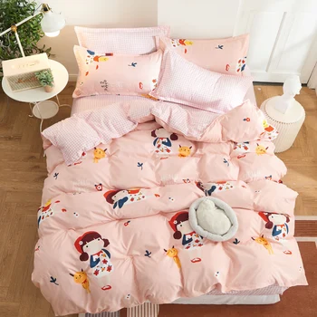 

pink bedding set for children adult single queen king size bed linen Duvet cover pillowcase bedspreads for beds