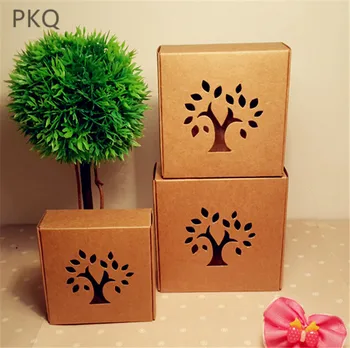 

window Kraft Paper Box with hollow,Small Craft Gift Box for Packaging,Cardboard Handmade Soap Box,Wedding Party Candy Boxes