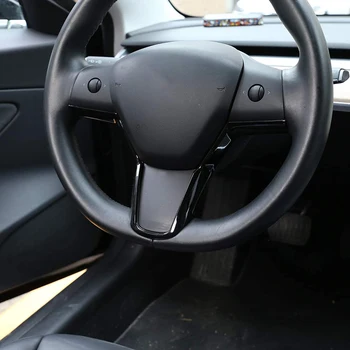 

for Tesla Model 3 2017-2019 Steering Wheel Sequin Steering Wheel Decoration Cover V-Decorative Sequins