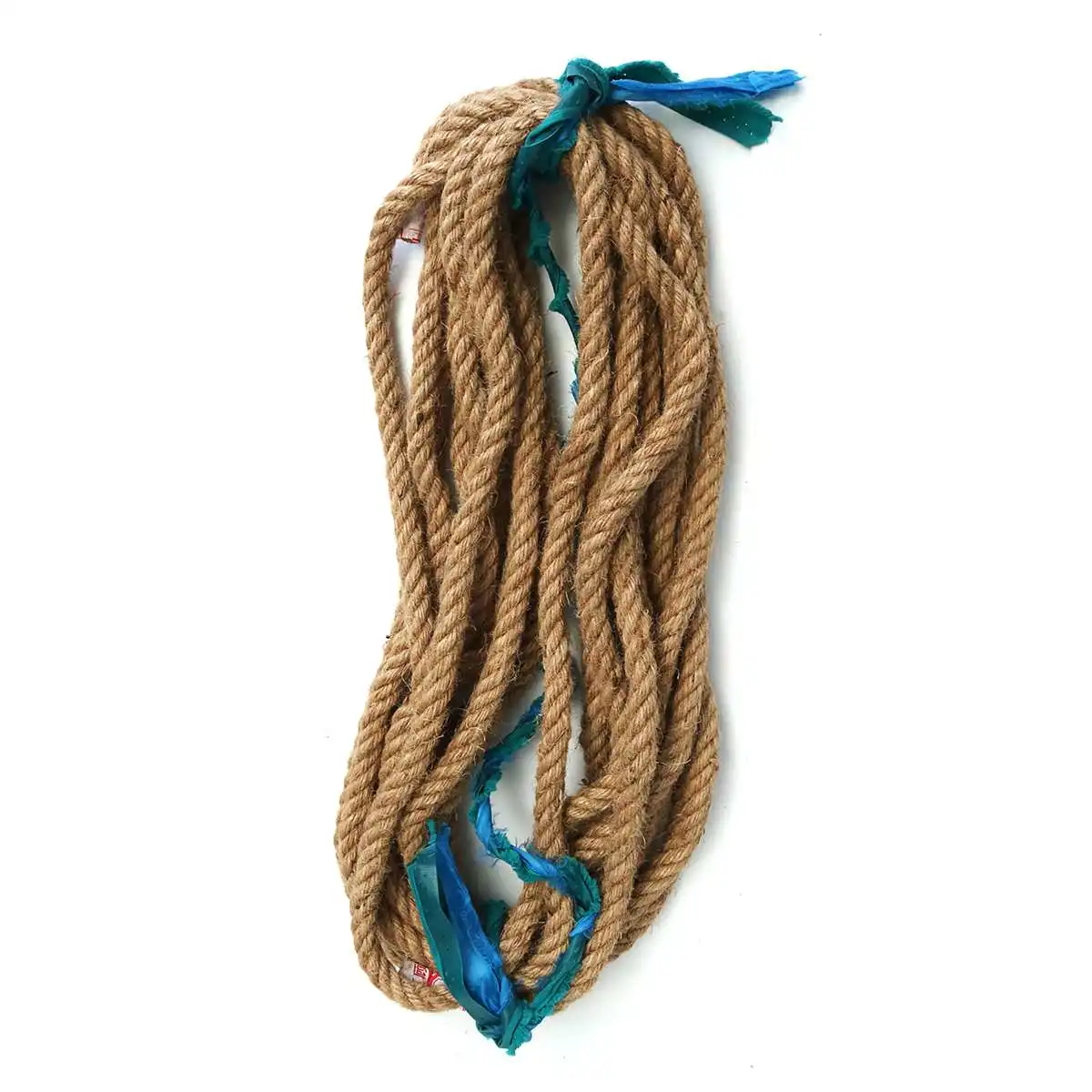 

KIWARM 14mm 40m-50m Natural Jute Rope Twine Rope Hemp Twisted Cord Macrame String DIY Craft Handmade Decoration Pet Scratching