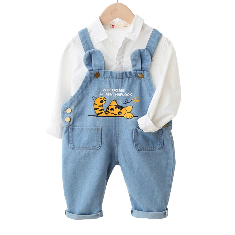 Baby Overalls Children Pants Spring/Autumn Baby Cute Trousers Girls Pants Little Kids Jeans 1-3 Years Denim Overalls
