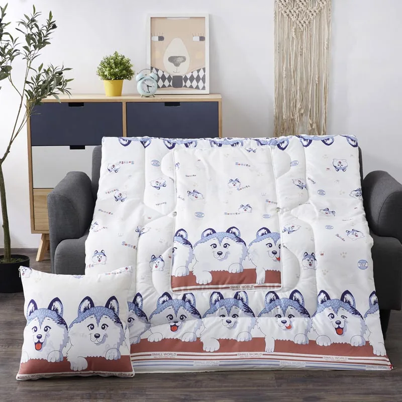 2 In 1 Cushion Travel Portable Nap Pillow Blanket Quilt Foldable Pillow Square Sofa Bedding Blanket Office Car Home Decoration 