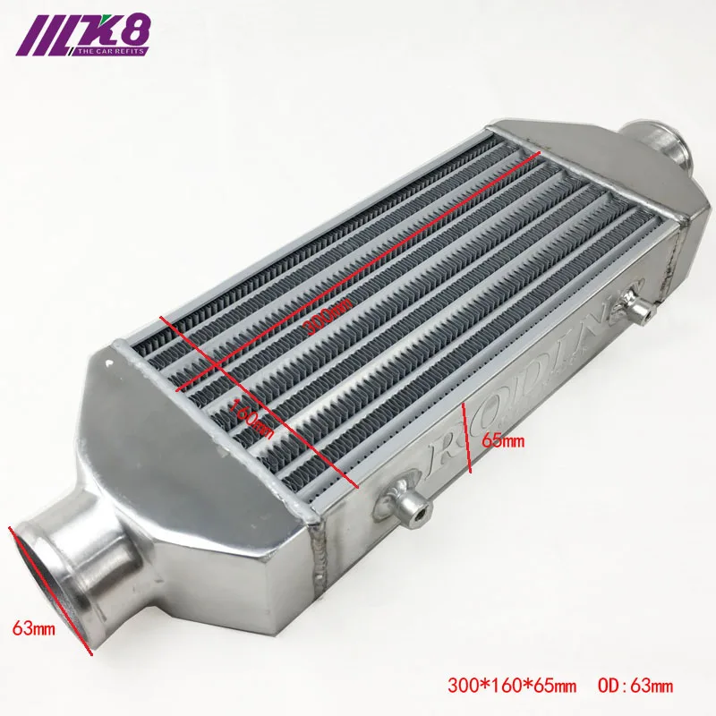 Front Mount intercooler  300*160*65mm Universal Turbo Intercooler bar&plate OD=63mm  RODIN