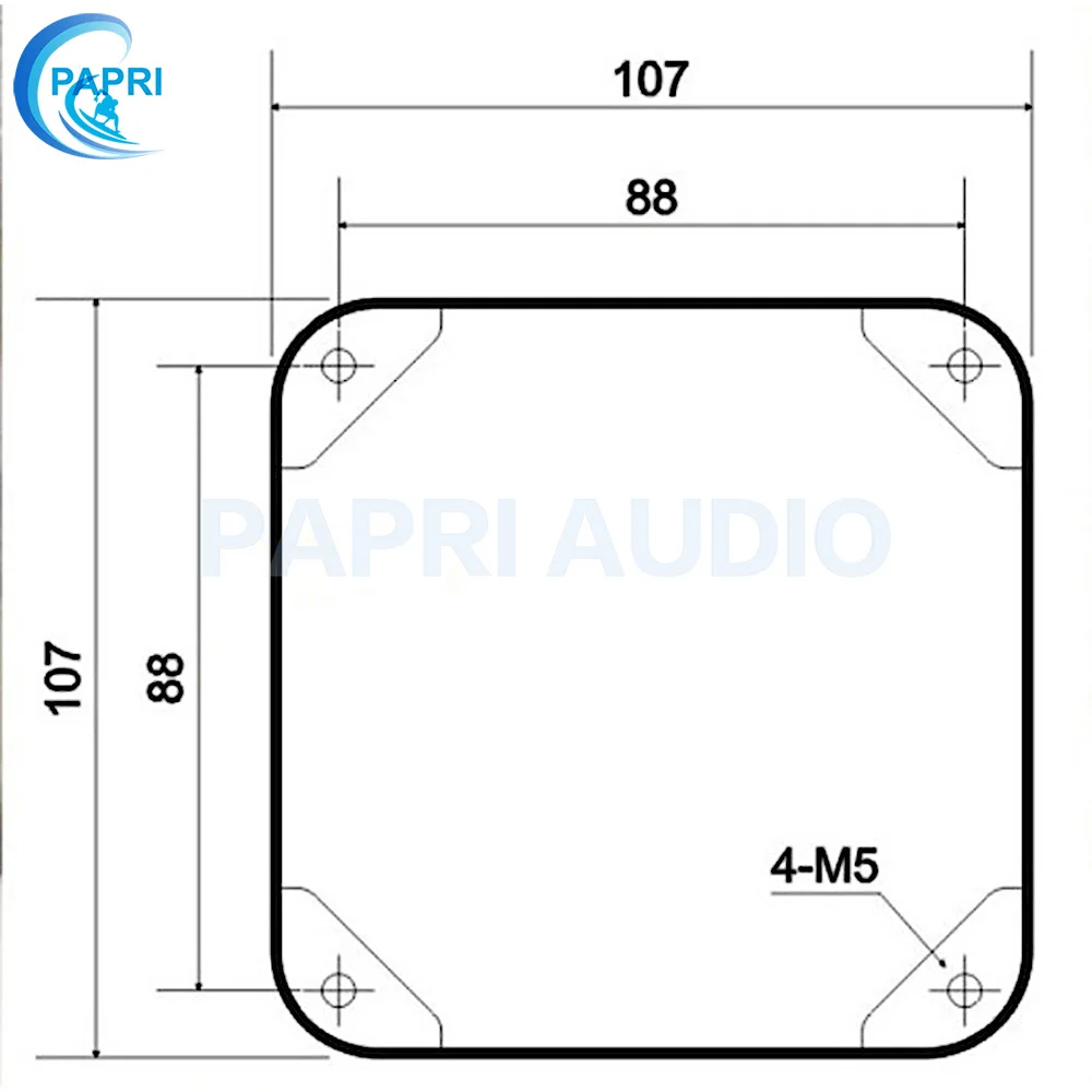 PAPRI 1 шт. 107*107*115 мм черный металл DIY трансформатор чехол коробка Защитная крышка Корпус для HIFI усилитель звуковой трубки