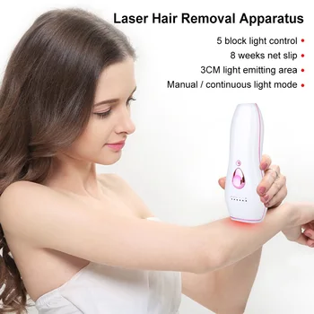 

White Fashion Hair Removal Device Shaving Painless Hair Removal Professional Hair Removal Machine 50W Times 5 Gear Beauty