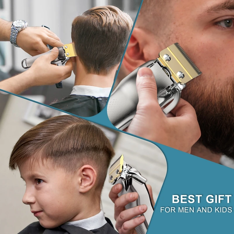 Hair Clipper Hair Trimmer HATTEKER Mens Hair Clippers Hair Trimmer Professional Barber Cutting Grooming Kit Rechargeable
