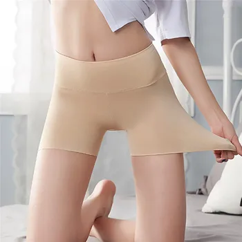 

New Summer Thin Women Large Size Safety Shorts Ice Silk Cool High Elasticity Plus Size Safety Pants Shorts Under Skirt Female