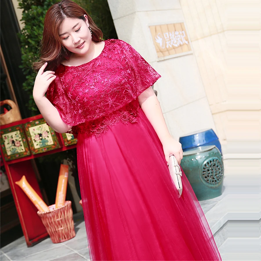 Формальные платья с o-образным вырезом и половинным рукавом Robe De Soiree размера плюс женские вечерние платья с вышивкой и кристаллами элегантное вечернее платье T064