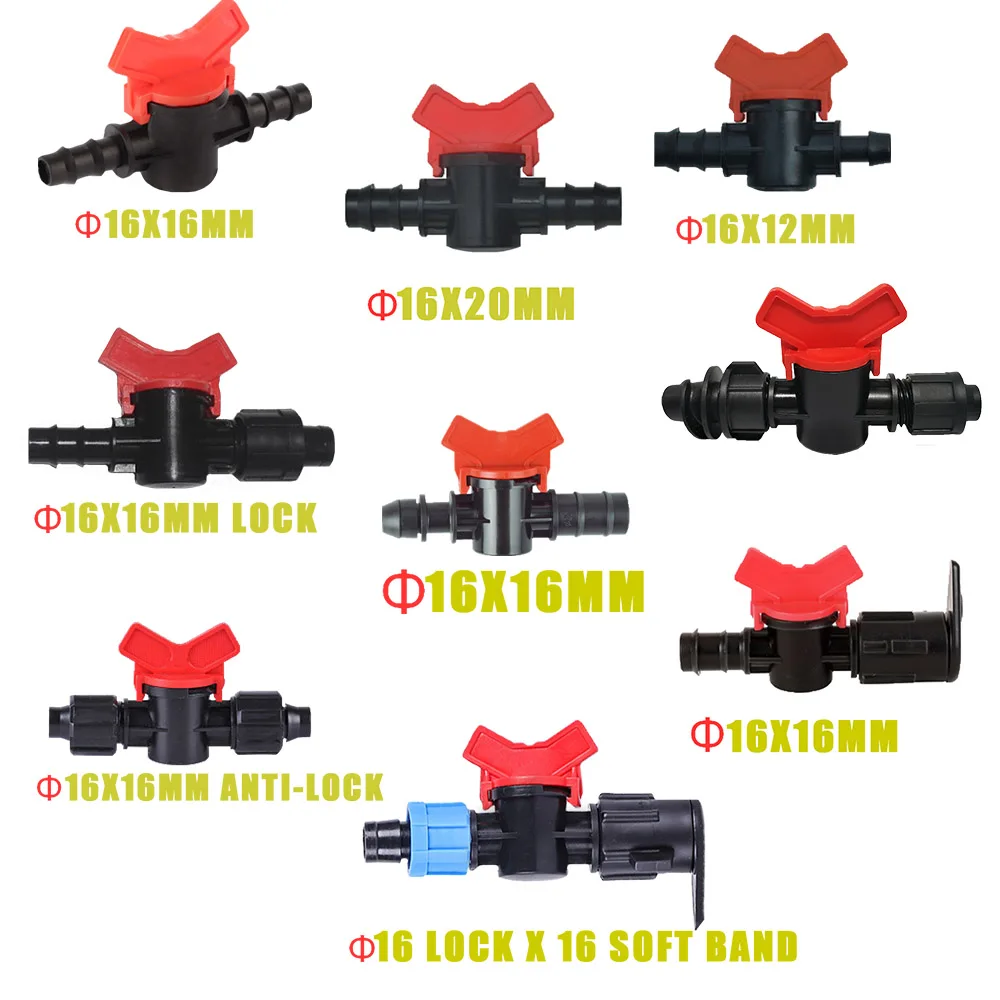 Premium 4/8/16/20mm Hose Barb x 1/2&quot Male Thread Two Way Plastic Ball Valve Aquarium Garden Micro Irrigation Connector 2019 | Дом и сад