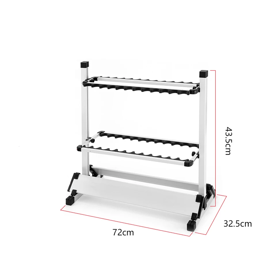 Titanium Alloy Fishing Rod Rack Stand 24 Slots Carp Fishing Rod Fishing Pole Stand Easy To Assemble Suit for Boat Home