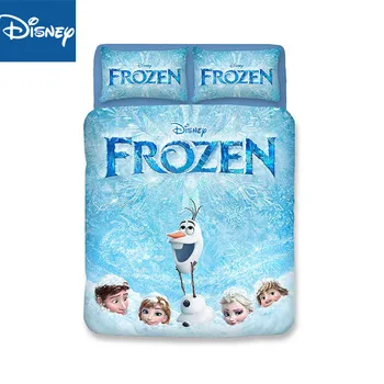 

Disney Cartoon Princess Frozen elsa anna Kids Girls Bedding Set Duvet Cover Bed Sheet Pillow Cases Twin Single Size 3 pcs gift