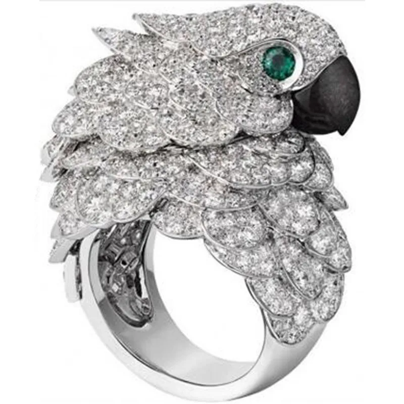 Винтажные готические кольца с опаловым камнем для женщин, ювелирные изделия с птичьим яйцом, женские кольца с кристаллами, циркониевое кольцо для женщин, обручальное кольцо - Цвет основного камня: 5