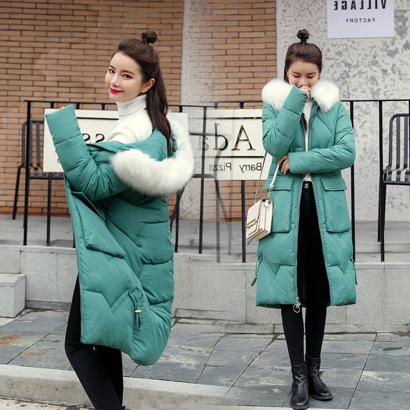 

2019 Autumn And Winter New Style down Jacket Cotton-padded Clothes Women's South Korea Dongdaemun Mid-length Cotton-padded Cloth