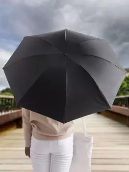 

Portable Folding Umbrella Increase Sun Protection Three Fold Umbrella Clear Umbrella Universal Umbrella for Men and Women Adults