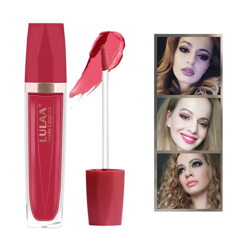 Matte Lipgloss Sexy Lip Gloss Matte Long Lasting Waterproof Cosmetic Beauty lipgloss Moisturizing Non-stick Cup Lip Makeup