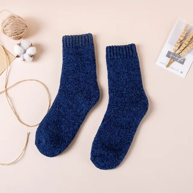 Winter Men's Super Thick Warm High Quality Harajuku Retro Snow Casual Antifreeze Wool Socks 3 Pair s1