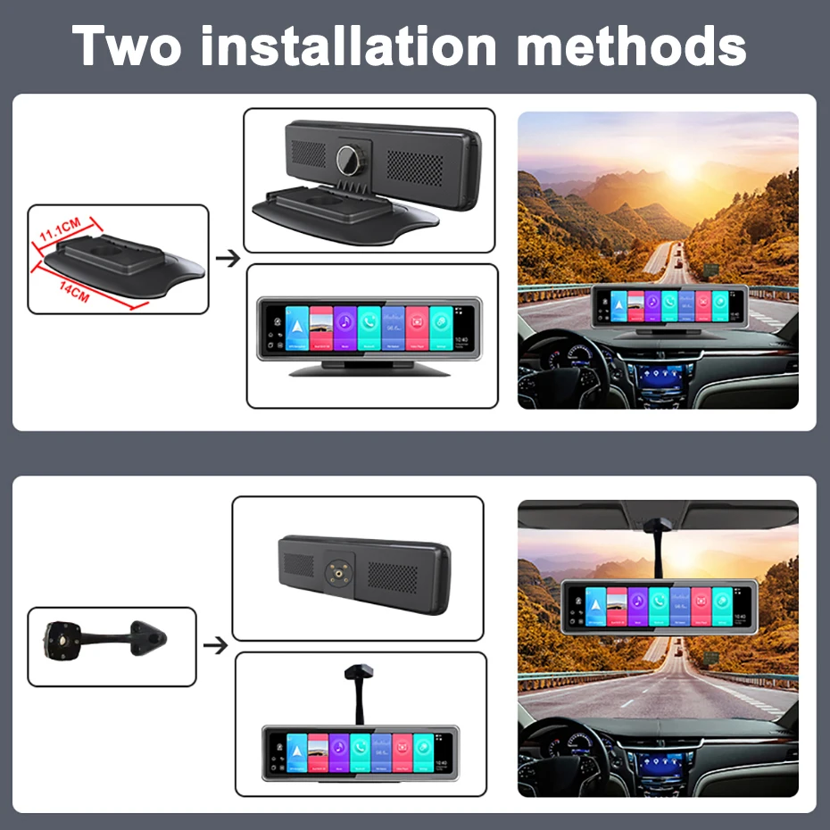 4G smart car driving recorder 4 cameras 360-degree panoramic dash camera  car DVR