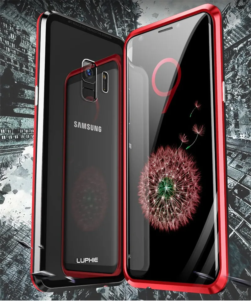 

Curved double-sided glass Magnetic phone case for Samsung S8 S9 S9Plus note9 S10E