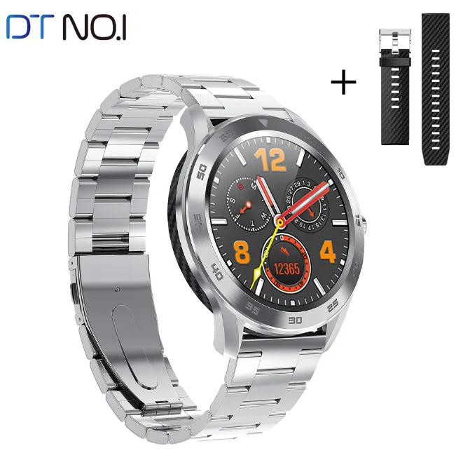 Silver Steel DTNO. I NO.1 DT98 Смарт-часы IP68 Водонепроницаемый крови Давление монитор сердечного ритма Фитнес трекер 1,3 дюймов HD Экран Смарт-часы - Цвет: Silver Steel