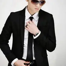 Облегающий деловой костюм пиджак Молодежный и студенческий Блейзер подростковый и молодежный Мужской Костюм приталенный костюм черный/темно-синий офисный Блейзер F216