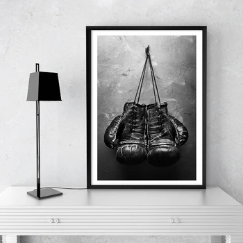 

Boxing Gloves Vintage Photo Poster Wall Art Canvas Painting Black And White Picture Sport Prints For Living Room Home Wall Decor