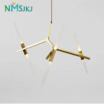 

Modern Nordic LED Gold Black Chandelier for Loft Bedroom and Kitchen