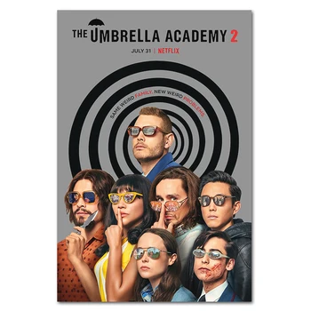 

TV Comedy Umbrella Academy Wall Art Poster Home Room Decoration Silk Fabric Print 2020 Season 2 Movie Picture