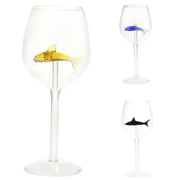 

300ml Creative Shark Design Glass Cup High Borosilicate Cocktail Beer Whisky Drinking Cup Drinkware Glasses Kitchen Bar Tools