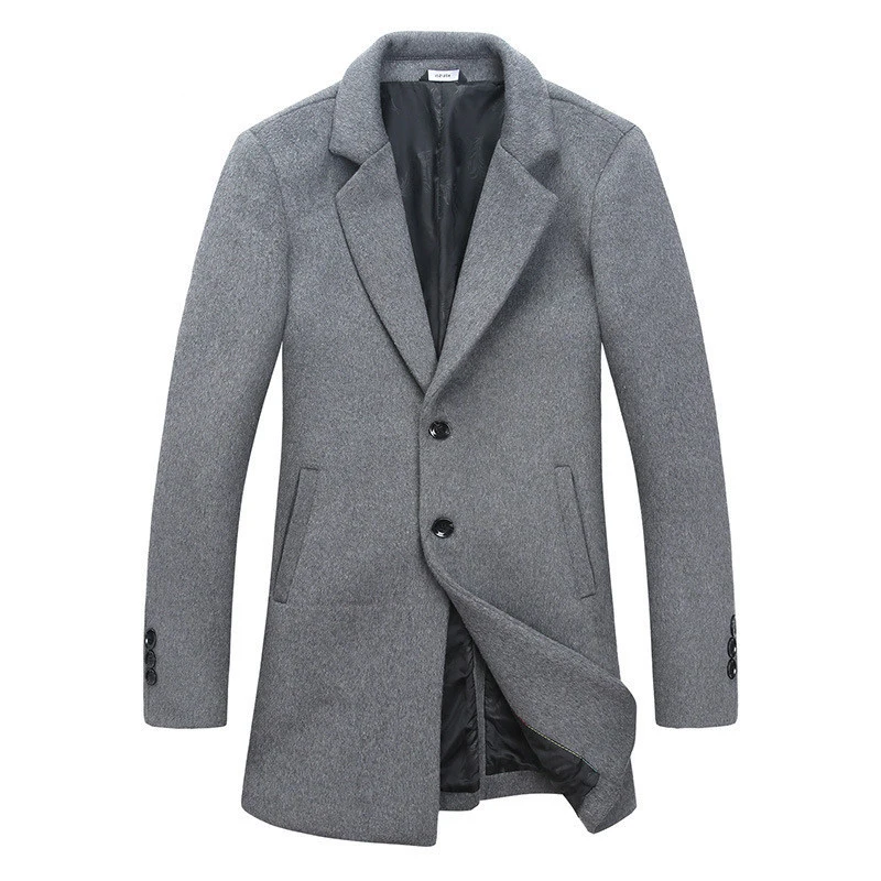 NATHEUN Men Wool Blends Coats 2020 Autumn Winter New Men Solid Color Casual Wool Coats Male Simple Wool Blends Overcoat Польто NATHEUN Men Wool Blends Coats 2020 Autumn Winter New Men Solid Color Casual Wool Coats Male Simple Wool Blends Overcoat Польто