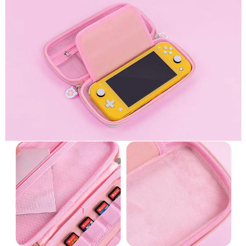Comprar Para Nintendo Switch Case Bag Portable Cat clamp Case EVA bolsa de viaje impermeable Nintend Switch Mini Lite accesorios para consola de juegos