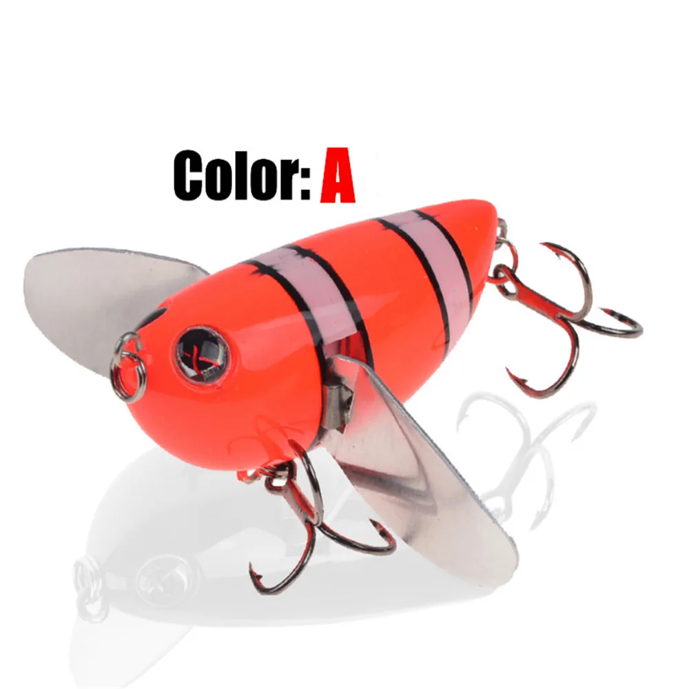 1 шт. Поверхностная приманка наживка 6 см 12,7 г плавающая наживка Топ воды Crankbait воблер, твердая Поппер приманка Whopper Plopper твердая приманка - Цвет: A