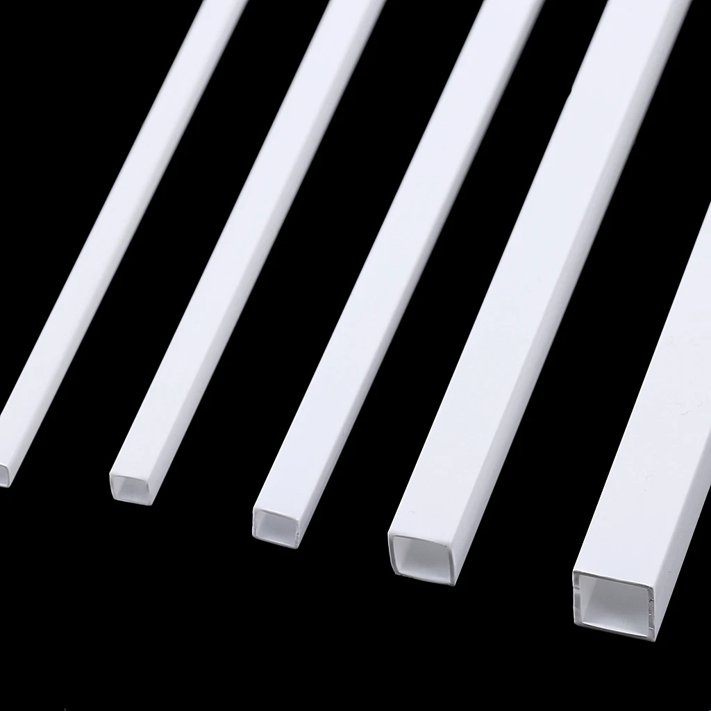 10x ABS Plastic Square Tube Pipe Model Making Scenery Architectural Scenery