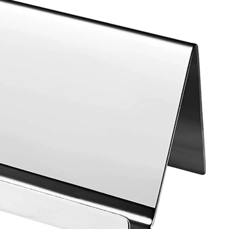 2 Pack Stainless Steel Business Cards Holders Desktop Card Display Business Card Rack Organizer(Silver