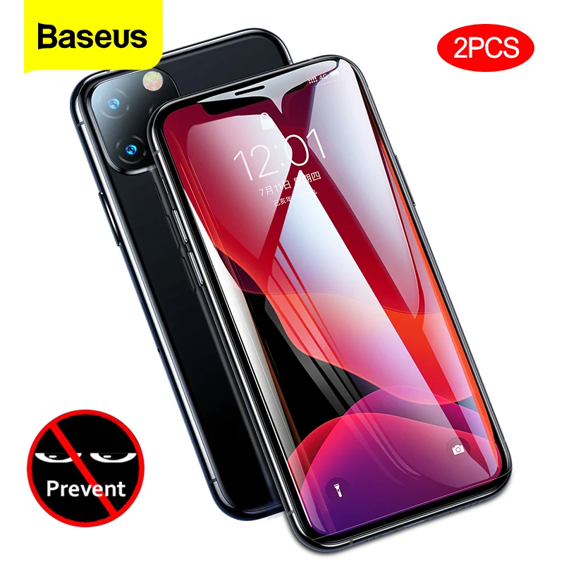 Baseus 2 шт 0 23 мм Защита экрана для iPhone 11 Pro Max защита конфиденциальности полная