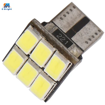 

YM E-Bright 10-300X T10 W5W Canbus 5730 6SMD No Error Led Instrument Lights Reading Lamps License Plate Ckearance Lights 6500k