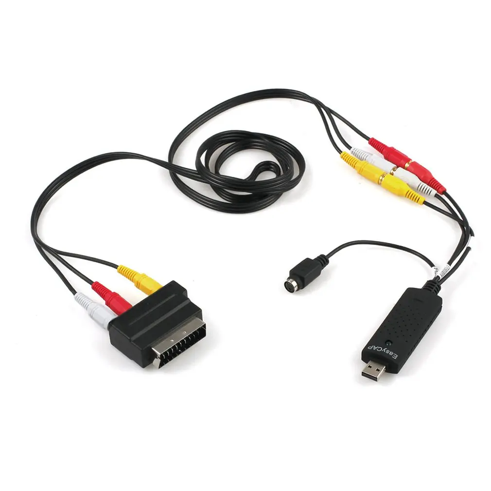USB VHS для DVD аудио видео конвертер захвата полный Scart Комплект проводов кабель
