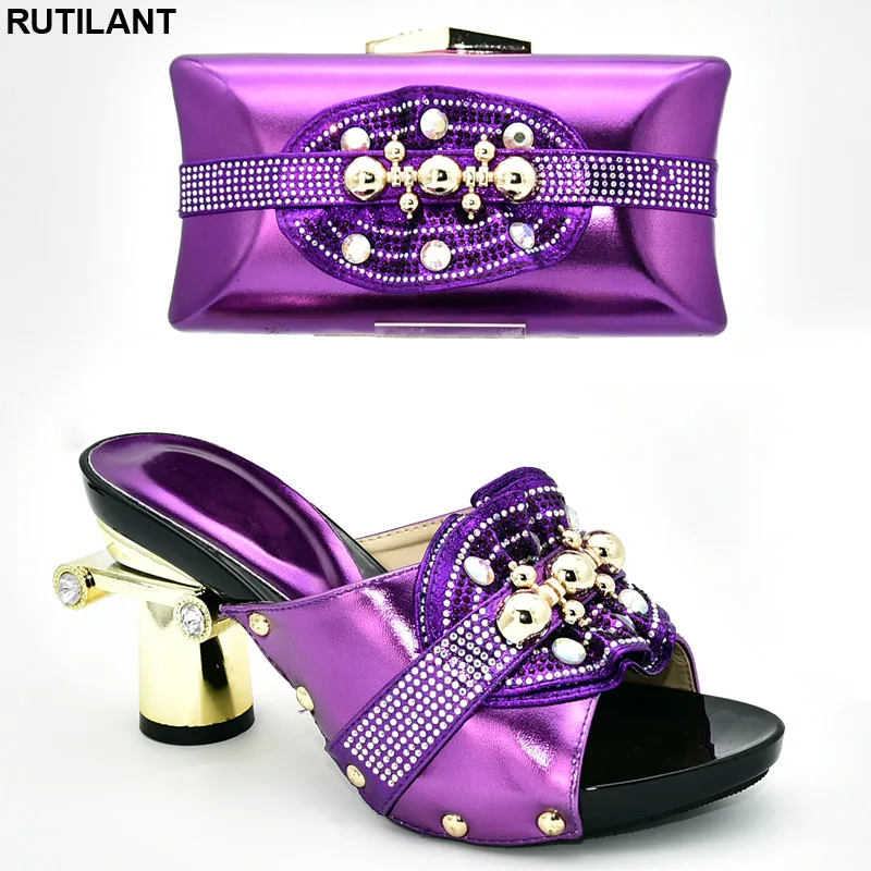 New Arrival African Shoes and Bag Set for Party Italian Shoe In Women Nigerian Pumps High Heels | Обувь