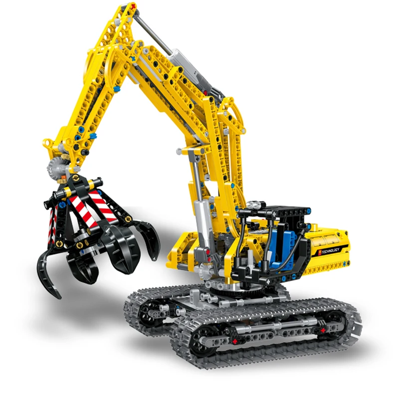 720 шт 2в1 совместимый бренд Technic экскаватор модель автомобиля Строительные блоки Кирпич без моторов набор Город детские игрушки для детей - Цвет: without motor