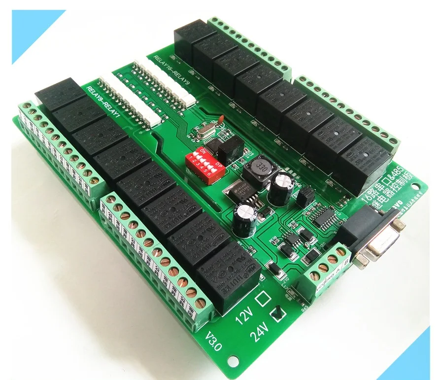 Модуль последовательного интерфейса 16 MODBUS 485 модуль платы управления реле|board