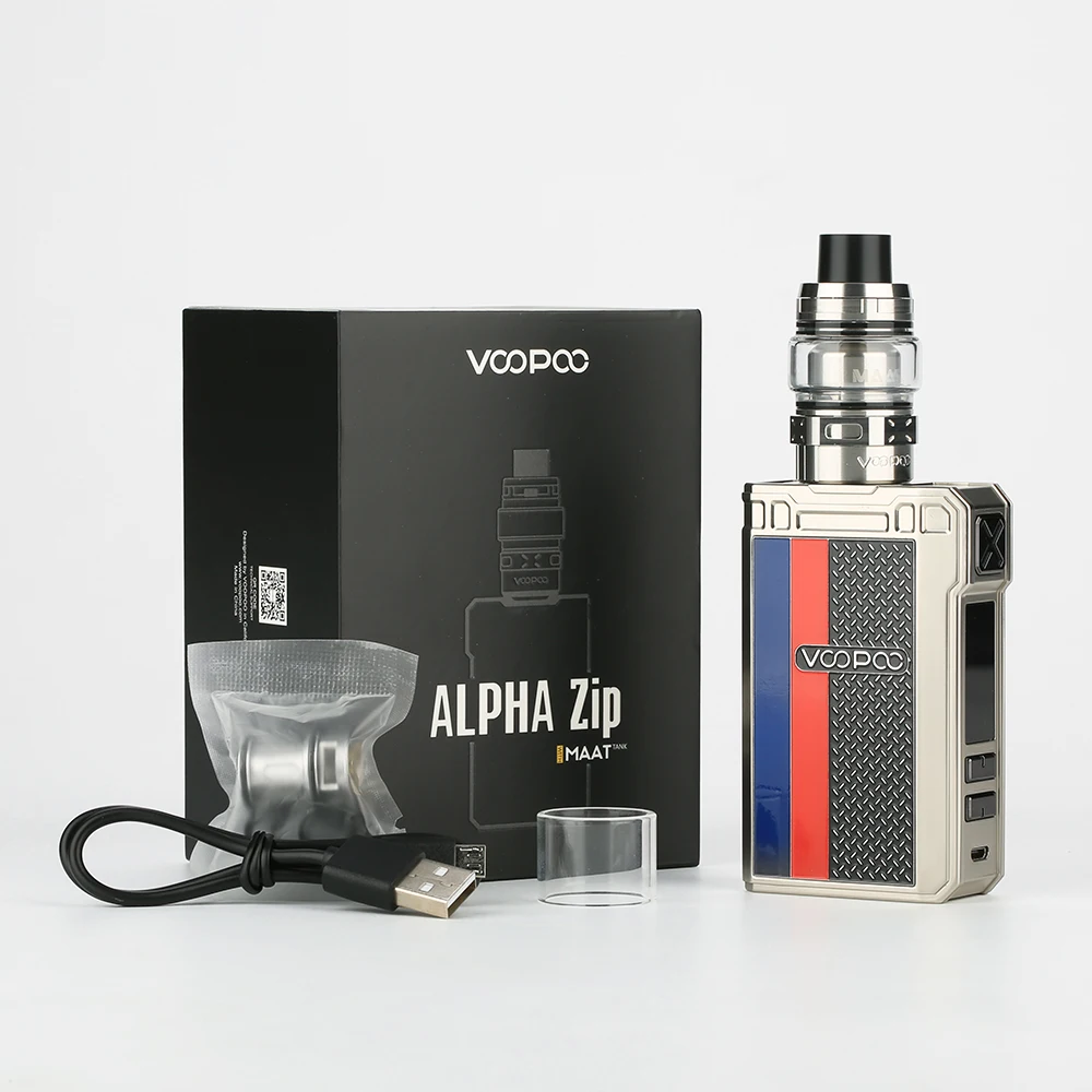 Оригинальный набор VOOPOO Alpha Zip с боксмодом 180 Вт и баком Maat 2 мл/4 мл чипом GENE.Fit Voopoo vs