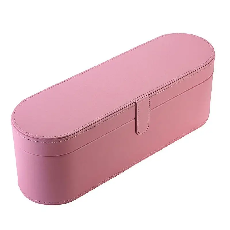 Переносная коробка для хранения фена из искусственной кожи, 4 цвета, коробка для хранения, чехол-органайзер, и Прямая поставка - Цвет: Pink