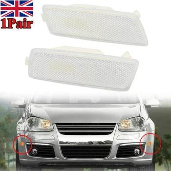

MagicKit 2x FRONT BUMPER SIDE MARKER SIGNAL LIGHTS LAMP FOR 05-10 VW JETTA GEN5 06-09 GTI