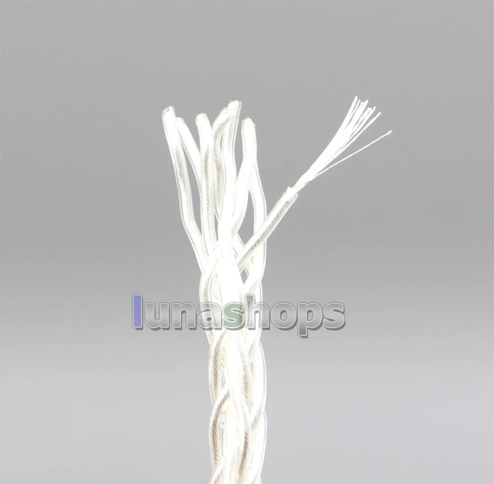 LN006513 1,25 м 8 ядер 19*0,1 мм посеребренные 7N OCC наушники для наушников DIY пользовательский ПВХ изоляционный слой кабель(не Telf