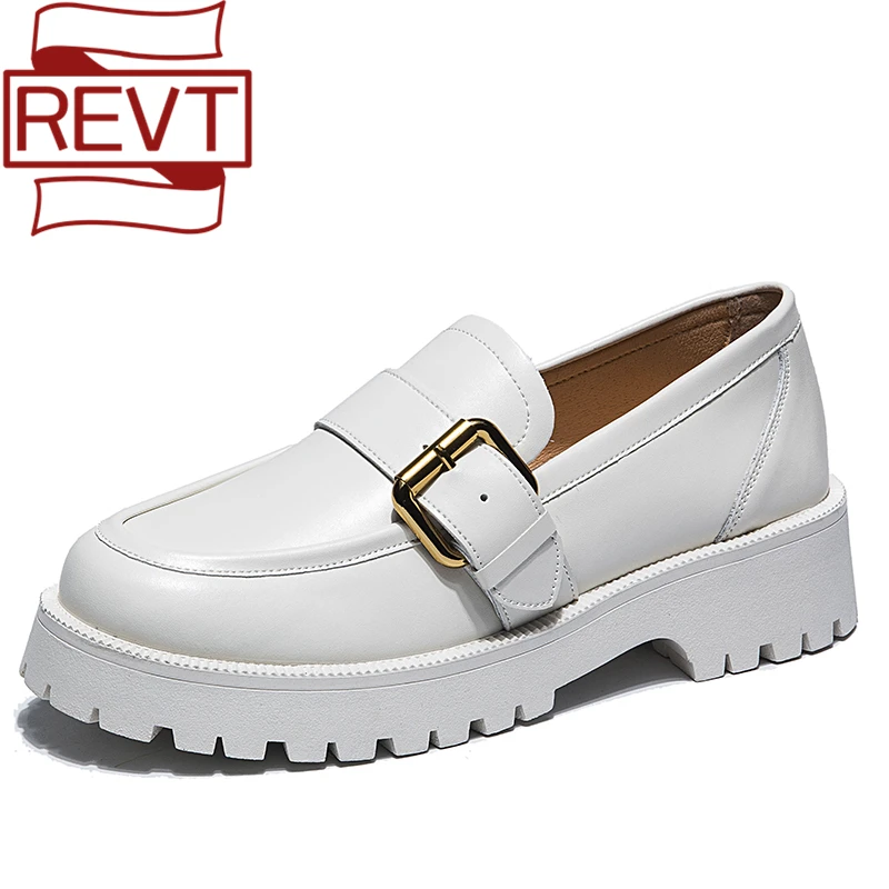 Shoes Lolita Loafers Female Black Students Thick-Soled All-Match Spring Casual REVT Genuel