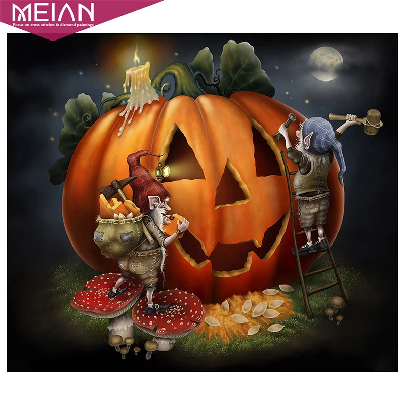 Новое поступление 2020 полная круглая дрель 5D алмазная живопись Happy Hallowen вышивка