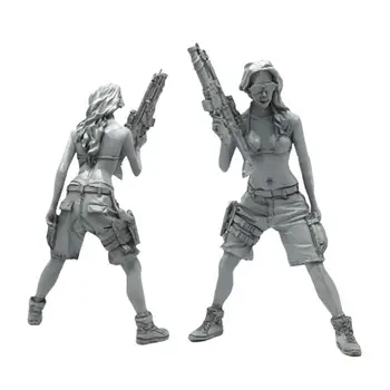 

YUFAN 1/35 American Bikini Beauty Resin Soldier 5cm Static Epoxy Resin Self-assembled Model Toy YFM-02 include Genuine Packaging