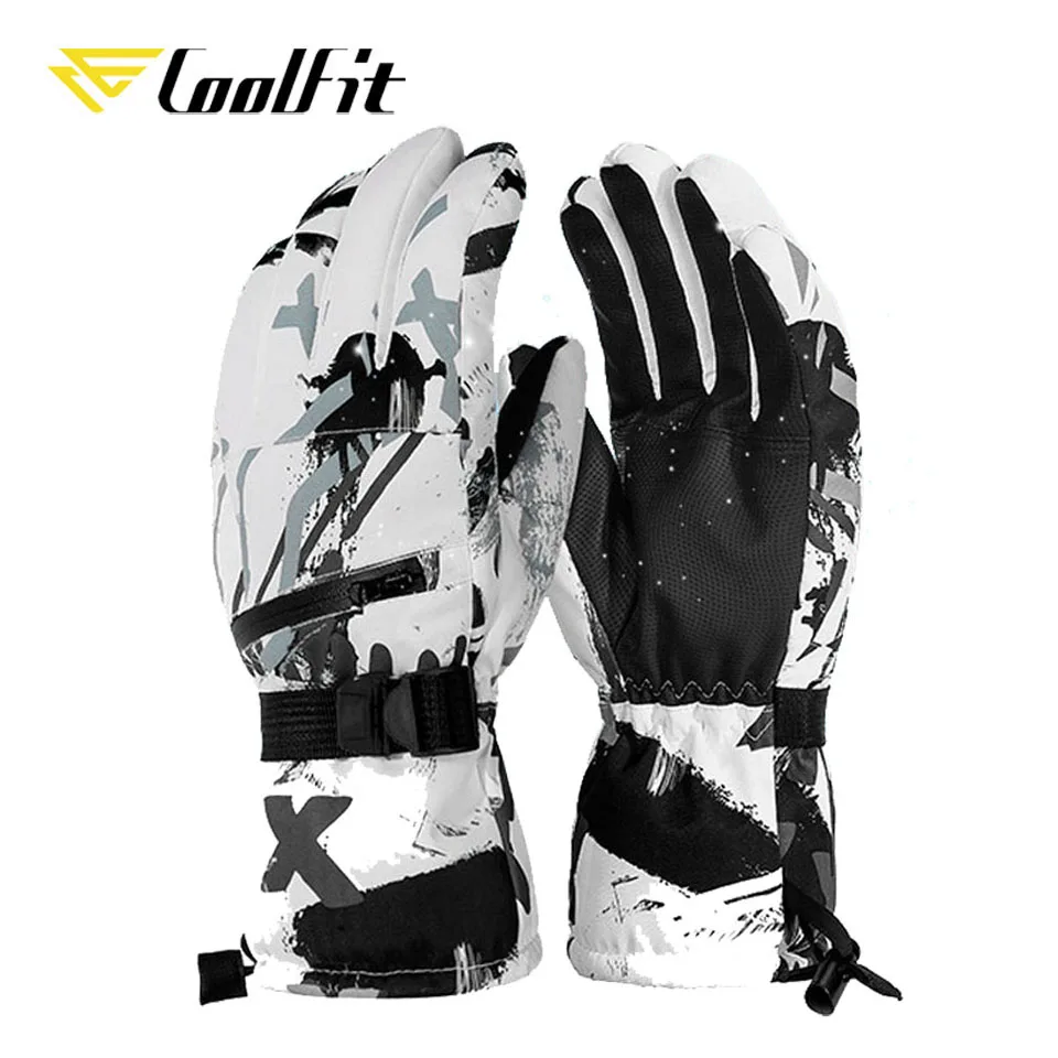 CoolFit мужские и женские лыжные перчатки Сверхлегкие Водонепроницаемые зимние теплые перчатки для сноуборда мотоциклетные зимние водонепроницаемые перчатки