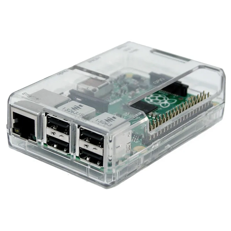 Прозрачный чехол для Raspberry Pi 3 Model B четырехъядерный/Pi 2 Модель B/Pi Модель B + Чехлы