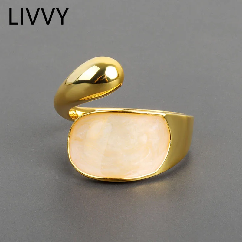 LIVVY Silver Color Minimalist Irregular Rings For Women Couples Vintage Jewelry Simple Open Ring Best Gift finger ring silver ring couples rings adjustable rings opening ring